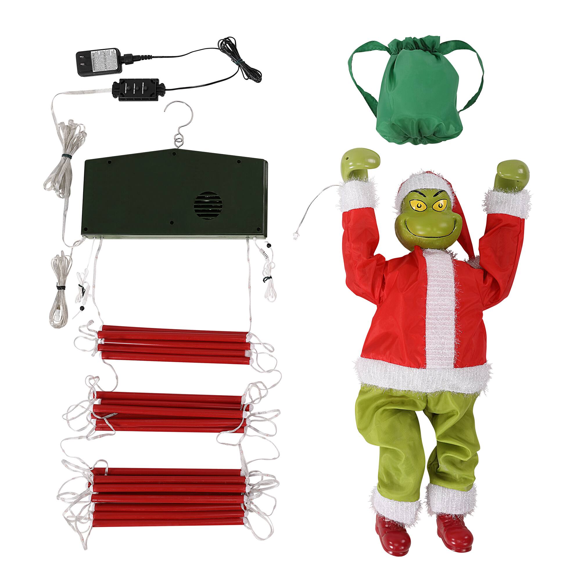 Mr. Christmas 10ft. Outdoor Animated Rope Ladder Climbing Grinch™